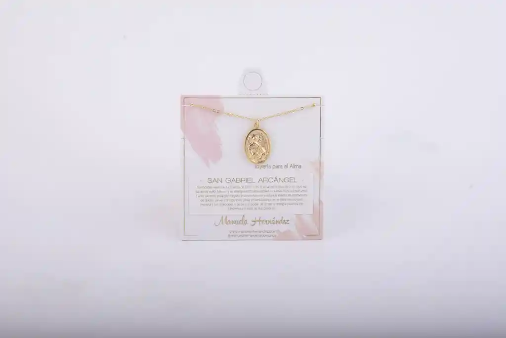 Collar Largo San Gabriel Arcángel Medallón Maxi