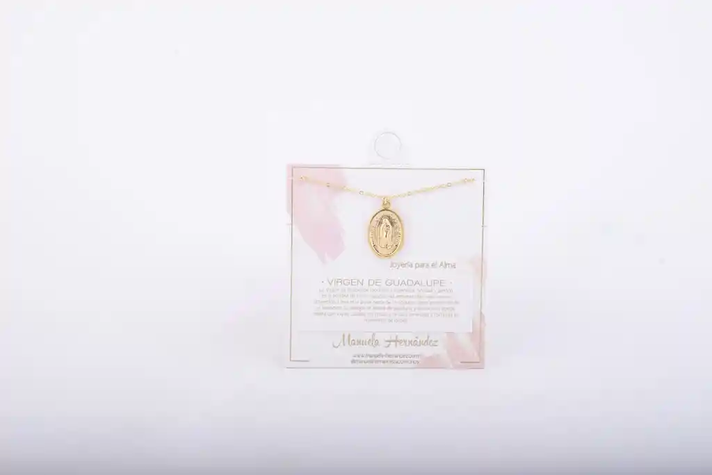 Collar Largo Virgen De Guadalupe Medallón Maxi