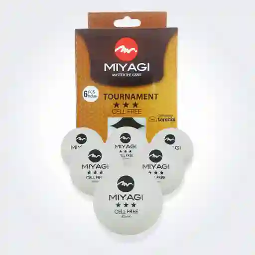 Bolas Para Ping Pong Miyagi X6 Und Blanco 3 Estrellas