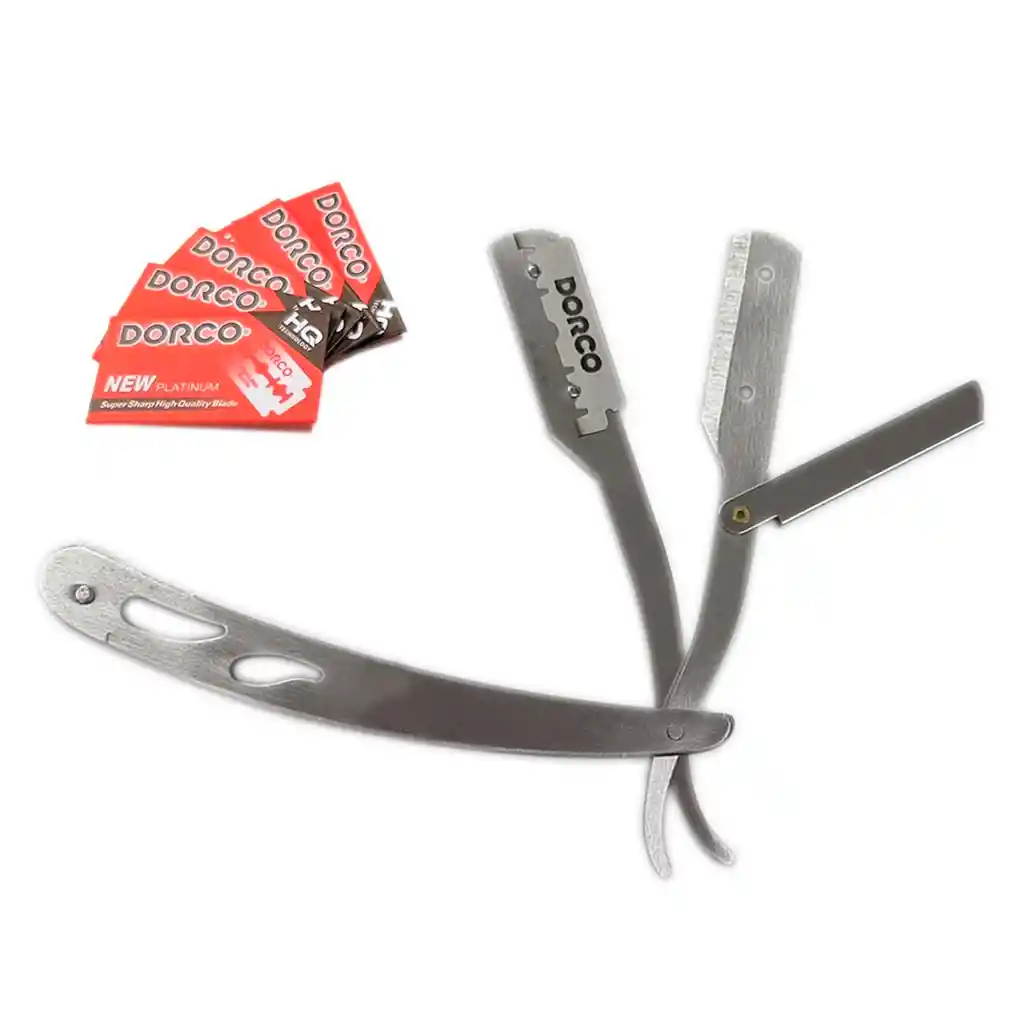 Barbera Navaja De Afeitar Metálica Plateada Mate +10 Cuchillas
