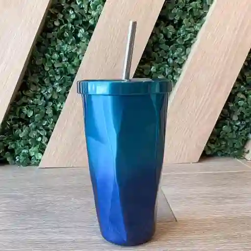 Vaso Pitillo Azul