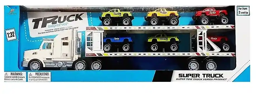 Juguete Super Mula Juguetetruck Con 6 Carros Ref Py800d
