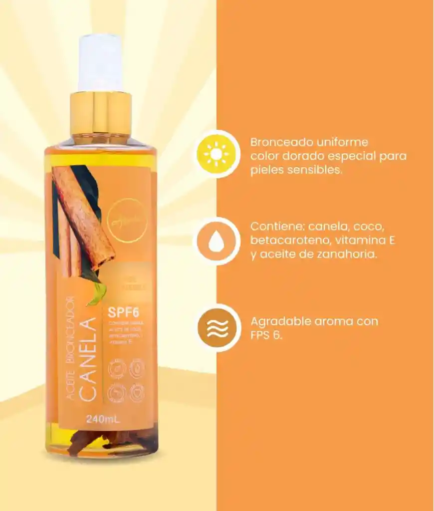 Aceite Bronceador De Canela Anyeluz