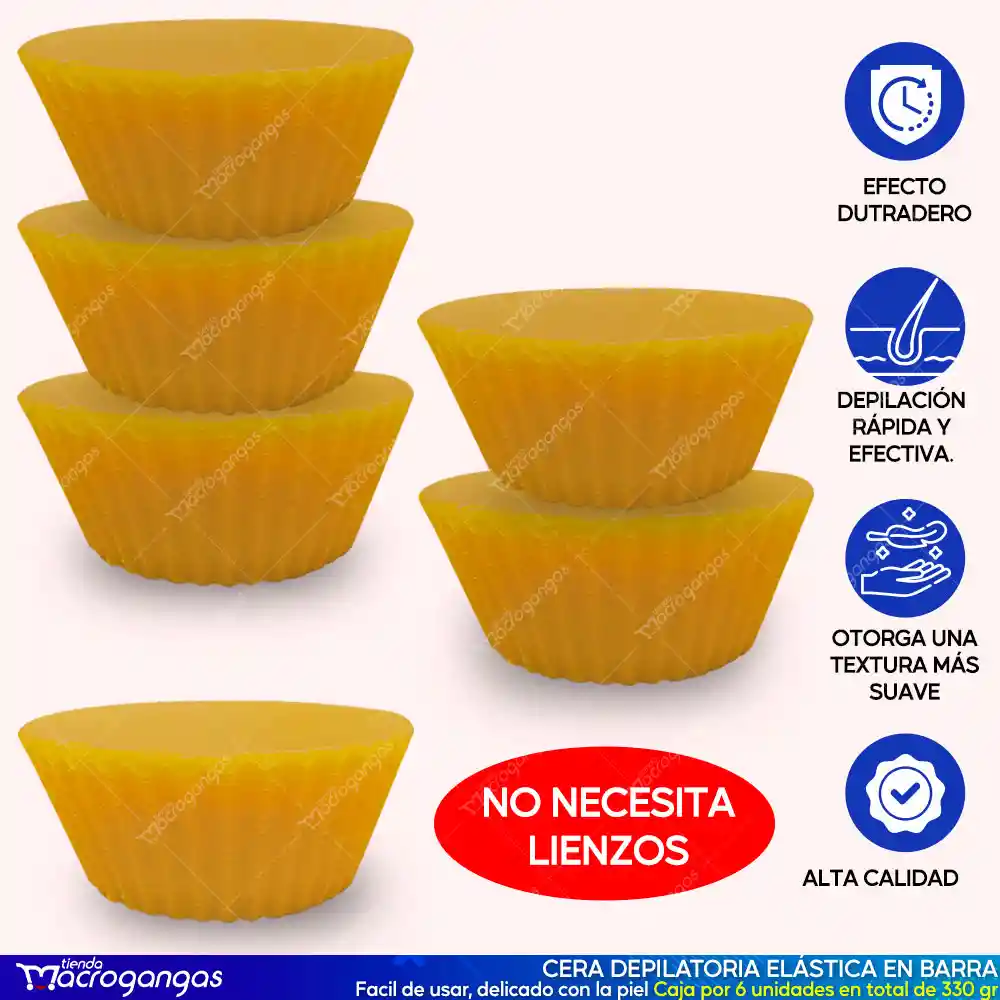 Cera Depilatoria Elástica Chicle Tipo Española 330gr