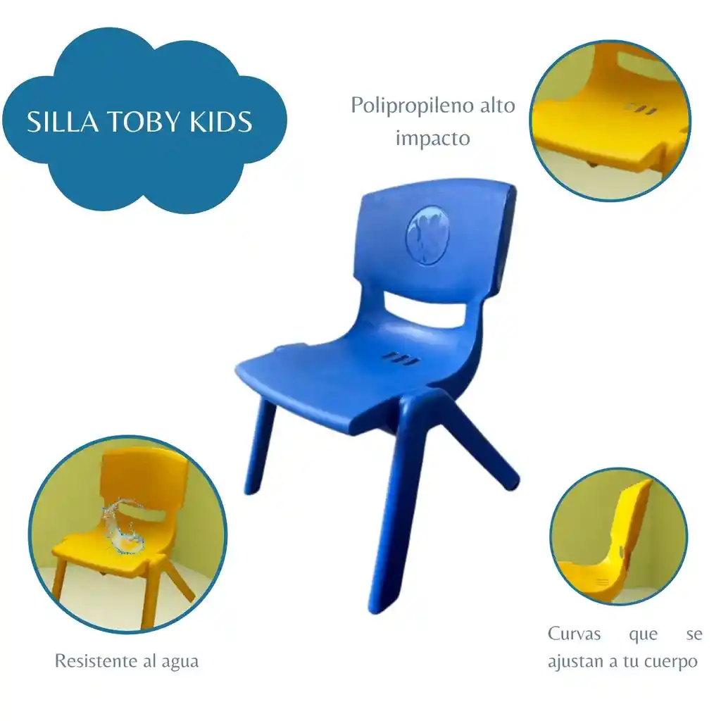 Sillas Infantil Toby Azul Oscura