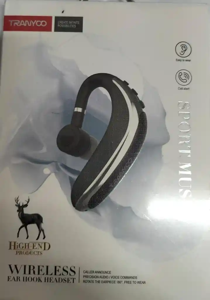 Earbuds Ear Hook Headset Pieza Inalámbrica Para Conducir