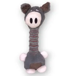 Juguete De Burrito Gris En Peluche Para Perro Cuello Alto