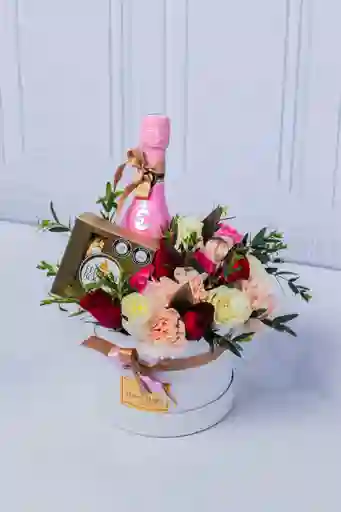 Caja Flores Y Licor