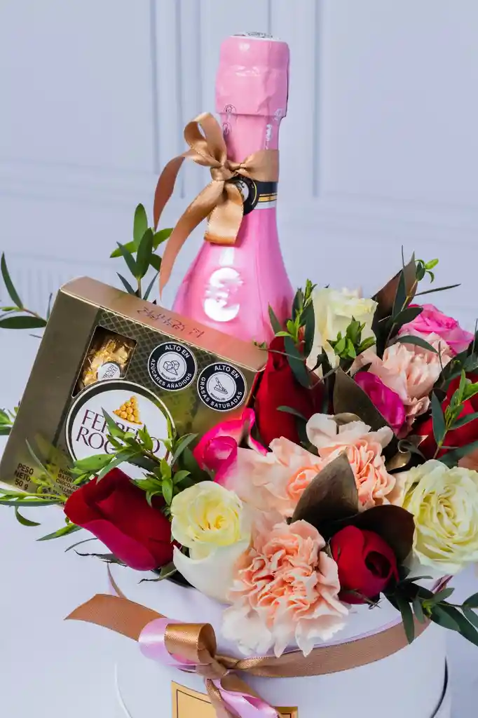 Caja Flores Y Licor