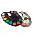Acuarelas X 12 Colores En Paleta Ovalada Diwen