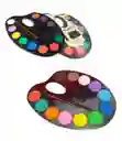 Acuarelas X 12 Colores En Paleta Ovalada Diwen