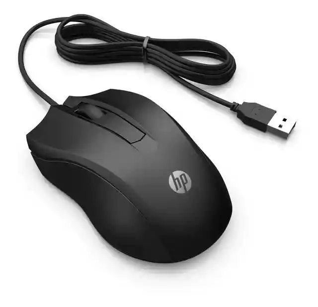 Mouse Óptico Hp 100 Original Negro