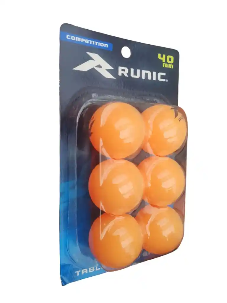 Bola Ping Pong Runic Competition Set X 6 - Naranja