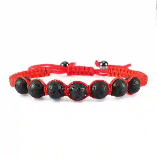 Pulsera Cuarzos Volcanica Tejida Unisex + Estuche