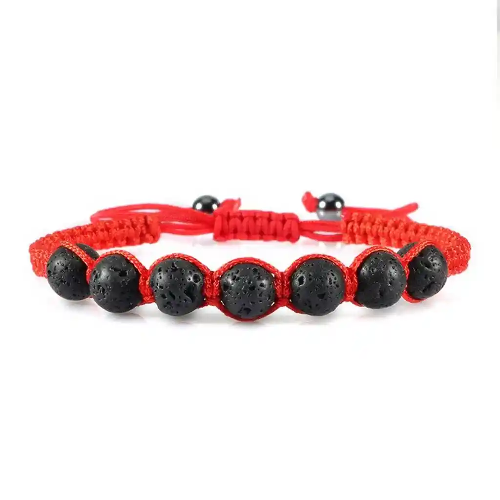 Pulsera Cuarzos Volcanica Tejida Unisex + Estuche