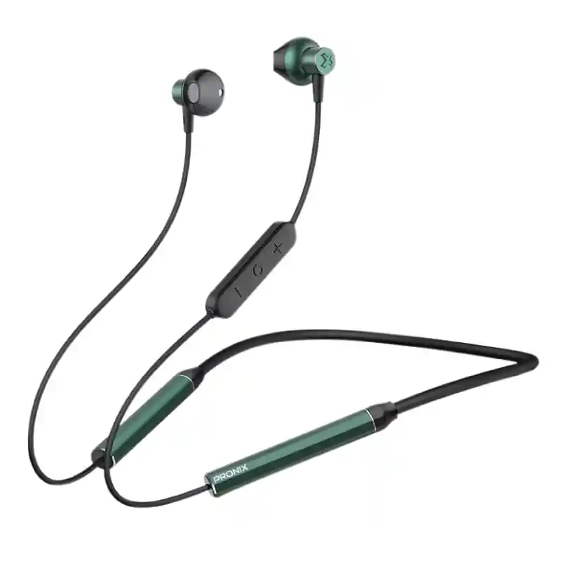 Audifonos Cuellera Bluetooth Pronix Nixab-18 - Color Verde Militar