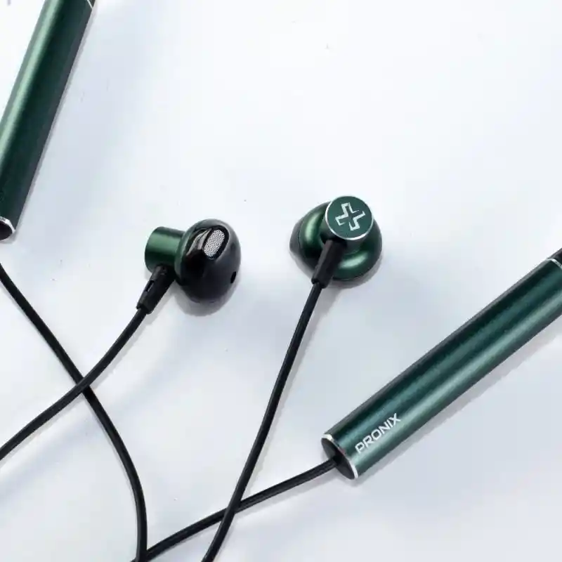 Audifonos Cuellera Bluetooth Pronix Nixab-18 - Color Verde Militar