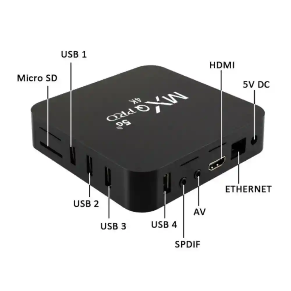 Convertidor A Smart Tv Box Mxq Pro 4k Wifi 5g 2gb + 16gb Android 11