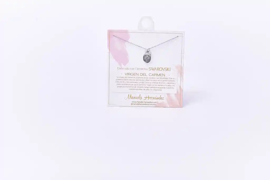 Collar Virgen Del Carmen Plateado Swa
