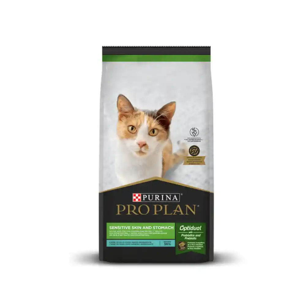 Alimento Seco Proplan De Pollo Adultos Sensitive Skin And Stomach Para Gato 3kg