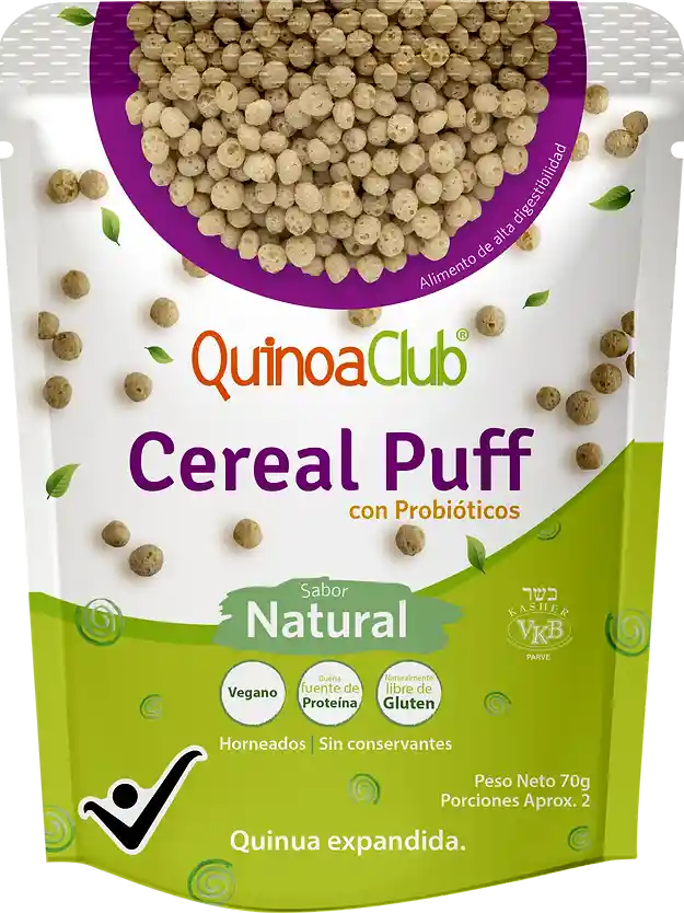 Cereal Quinoa Extruida Natural - Quinoaclub 70g