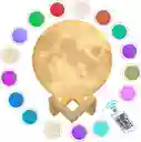 Lámpara Luna Con Luz Led 16 Colores Recargable+base+control