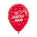 Globo Latex Redondo R-12 Impreso Feliz Dia De La Madre