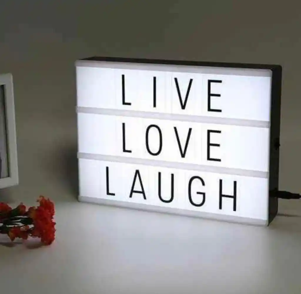 Tablero Led Con Letras Caja Luminosa Light Box A4