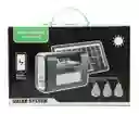 Kit Panel Solar Lámpara Led Portátil Recargable 3 Bombillo