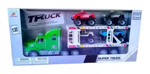 Juguete Mula Niñera Truck Con 4 Carros Para Niños Ref Py800f