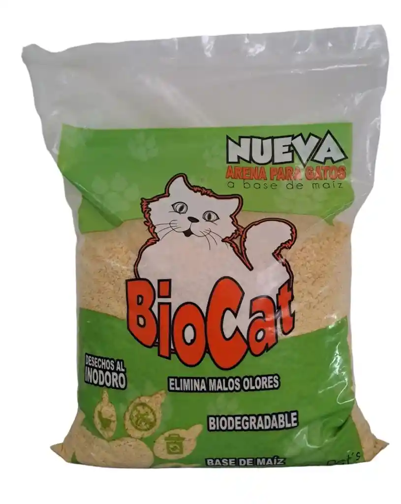 Arena Biocat Para Gato A Base De Maíz 2 Kg