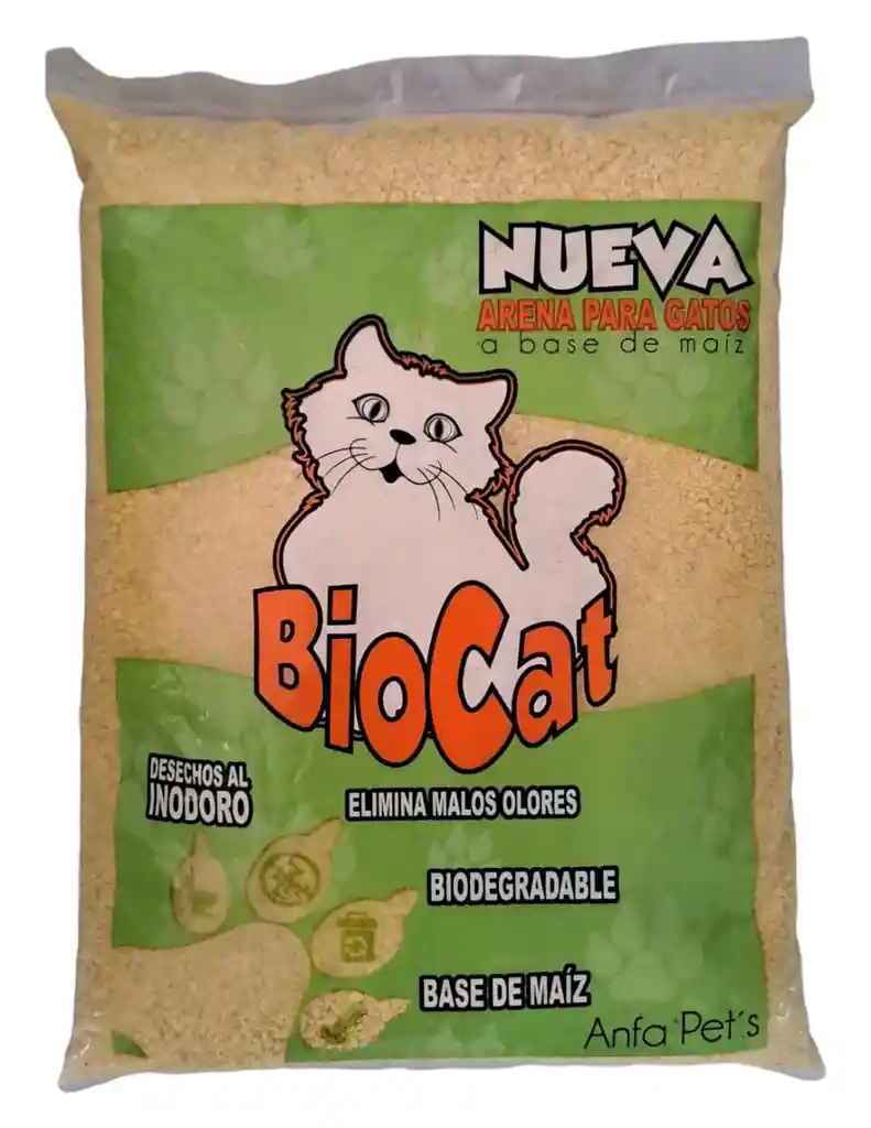 Arena Biocat Para Gato A Base De Maíz 2 Kg