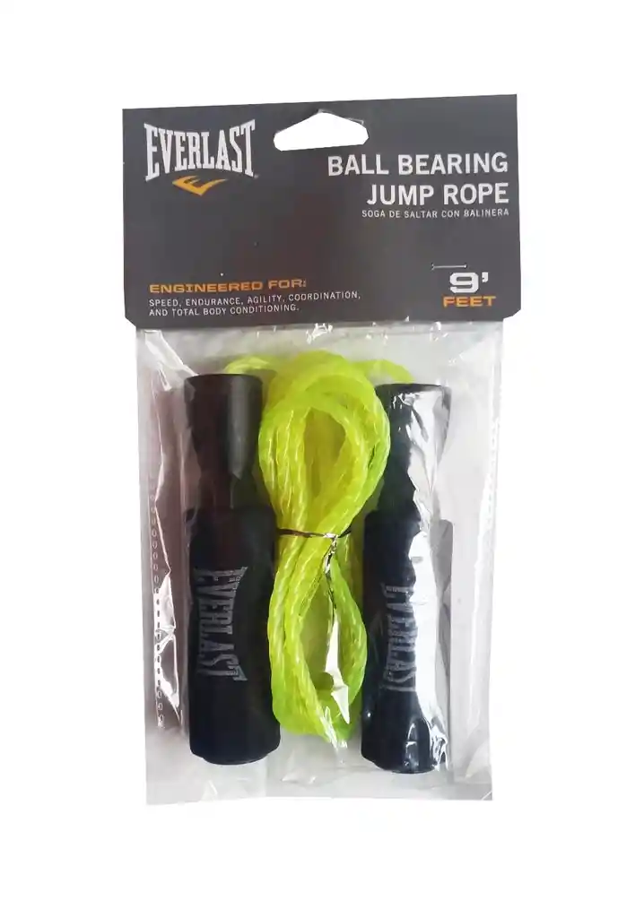 Lazo Soga Cuerda Para Saltar Everlast Balinera Gym Cardio Evjry666 - Verde Neón