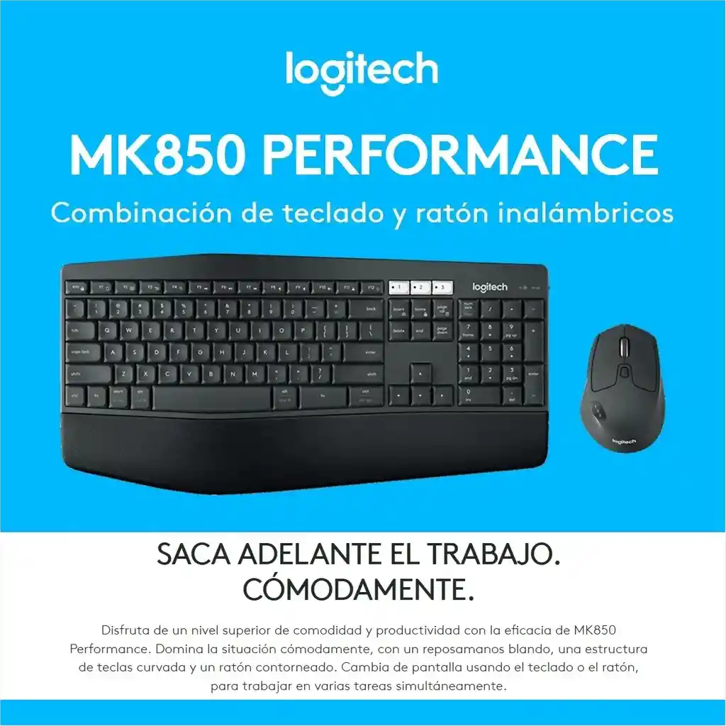 Combo Inalámbrico Teclado Y Mouse Logitech Mk850 Performance