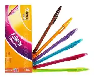 Esferos Bic Tapa Colores X 12 Unidades 1,2mm