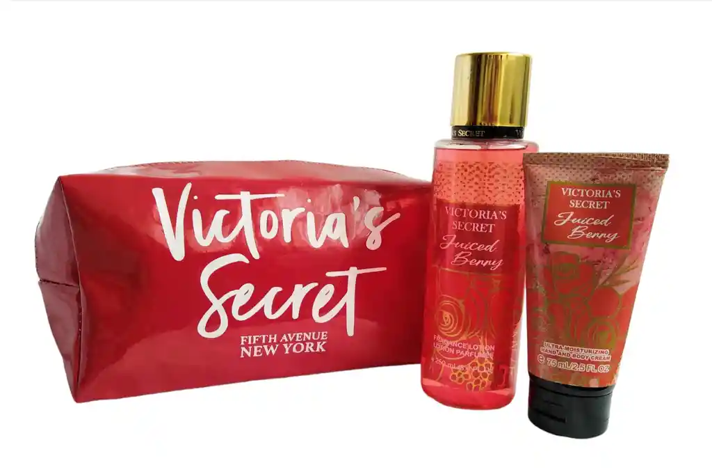 Kit Cosmetiquera,splash Y Crema, Victoria Secret, Juiced Berry, Replicas Aaa