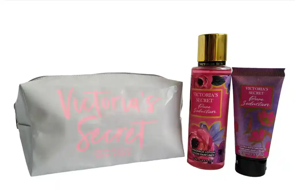 Kit Cosmetiquera,splash Y Crema, Victoris Secret, Pure Seduction, Replicas Aaa