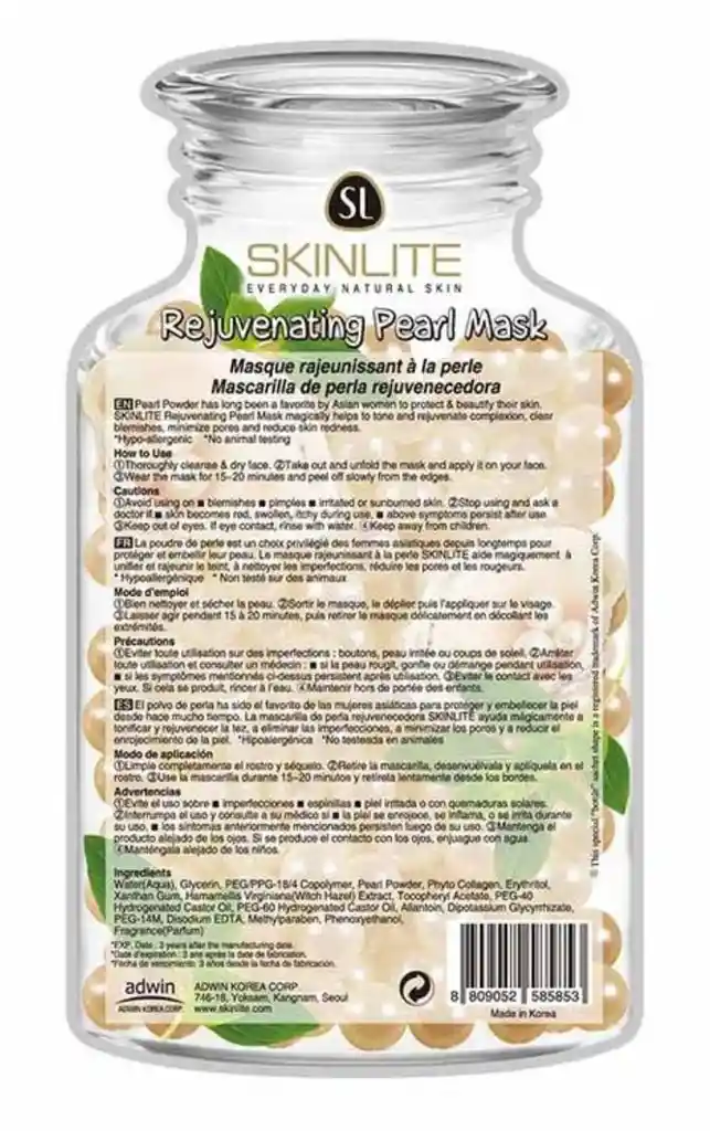 Skin Lite Mascarilla Rejuvenecedora De Perla 18ml