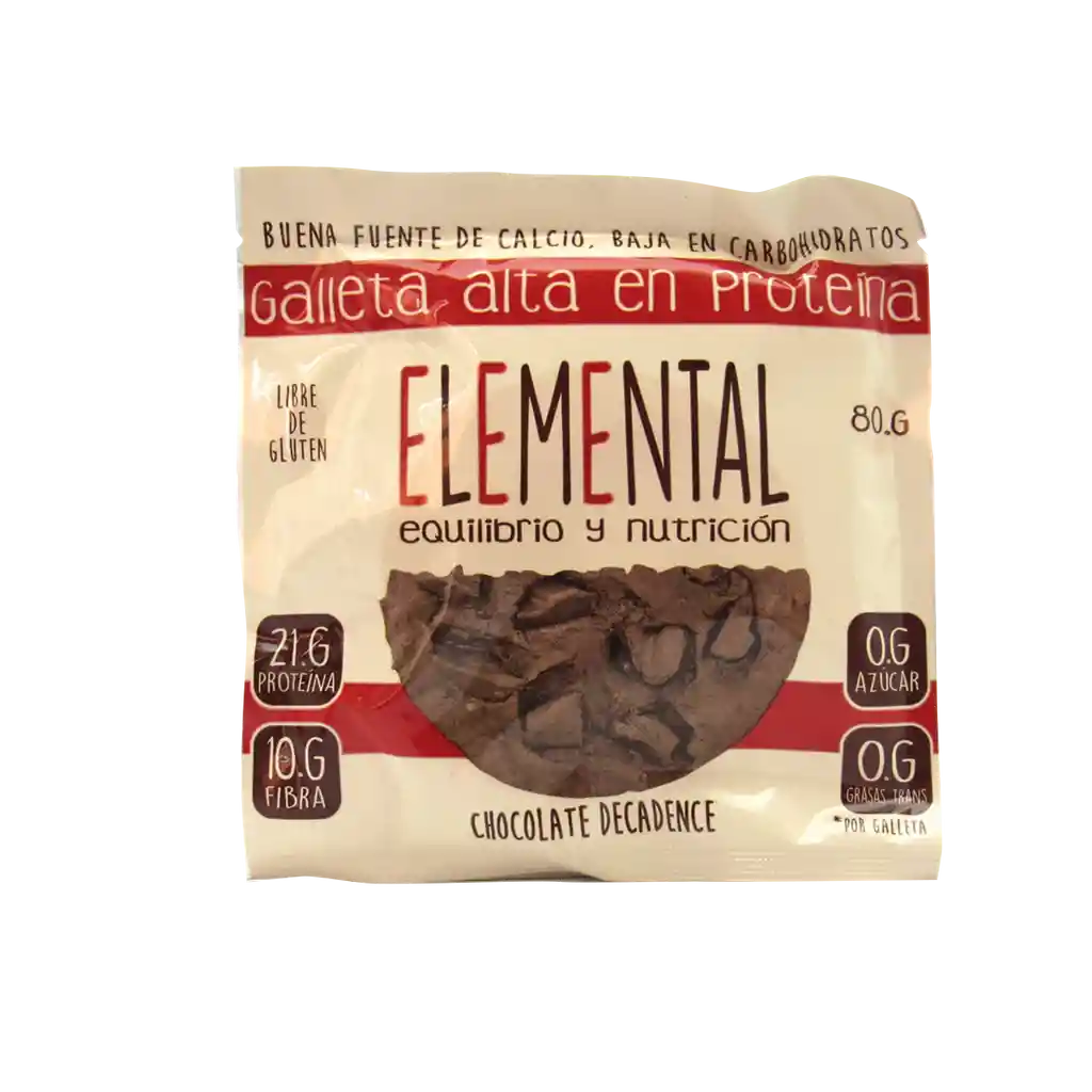 Galleta De Proteina Elemental Chocolate