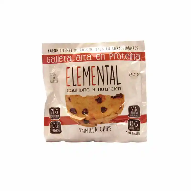 Galleta De Proteina Elemental Vainilla Chips