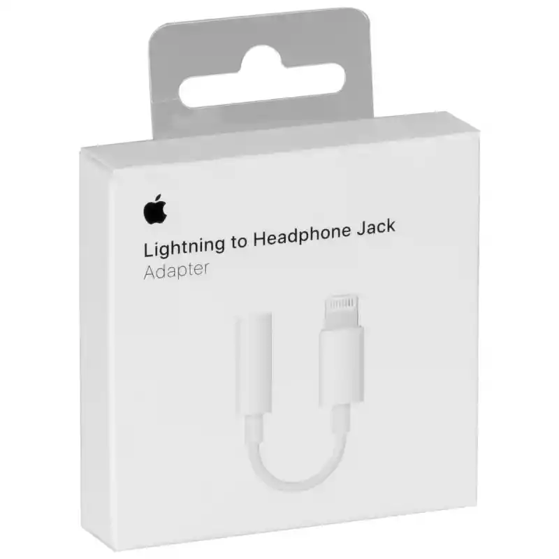 Apple Cable Lightning A Headphone Jack. Adaptador De Audio Iphone. Adaptador Audifono Iphone.