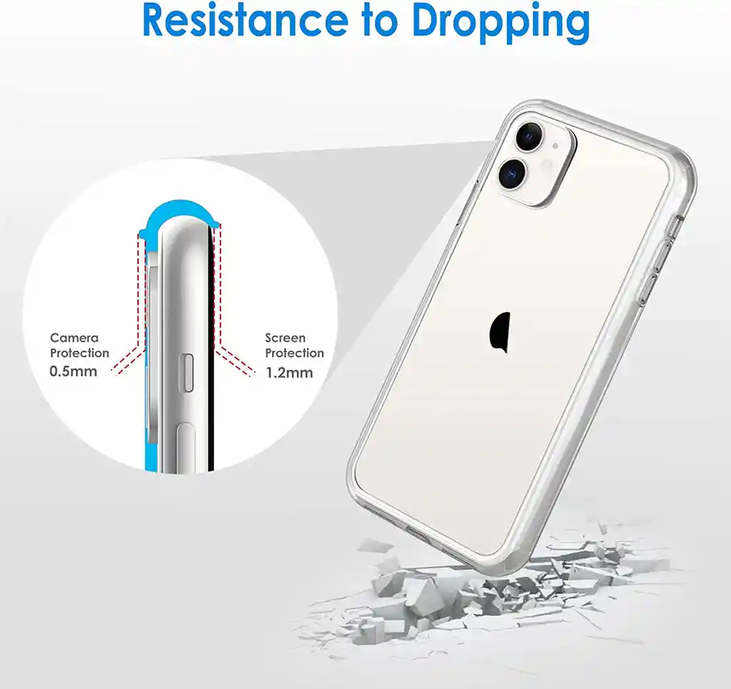 Forro Funda Para Iphone 11 Estuche Rígido Transparente