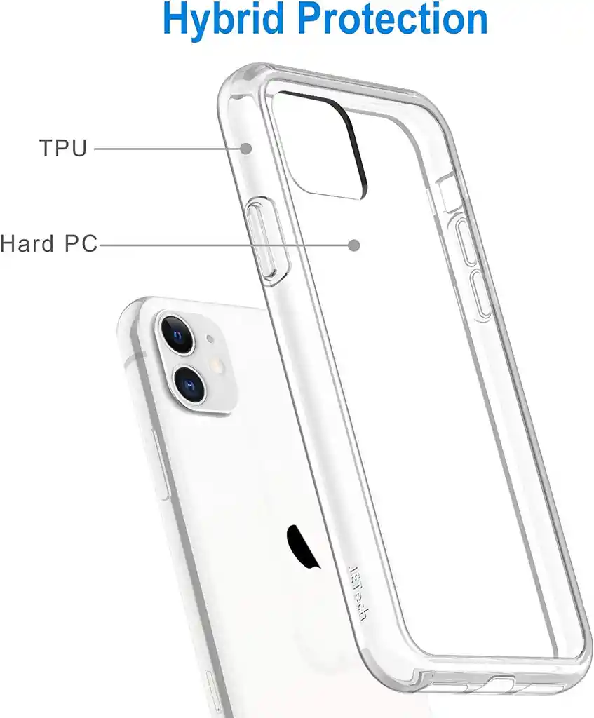 Forro Funda Para Iphone 11 Estuche Rígido Transparente