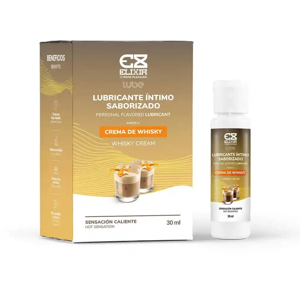 Lubricante Saborizado Crema De Whisky Elixir 30 Ml