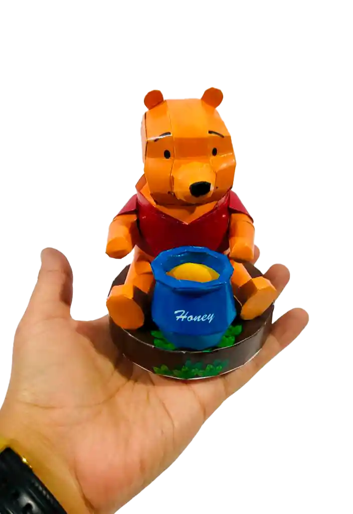 Figura Winnie The Pooh-arte De Papel