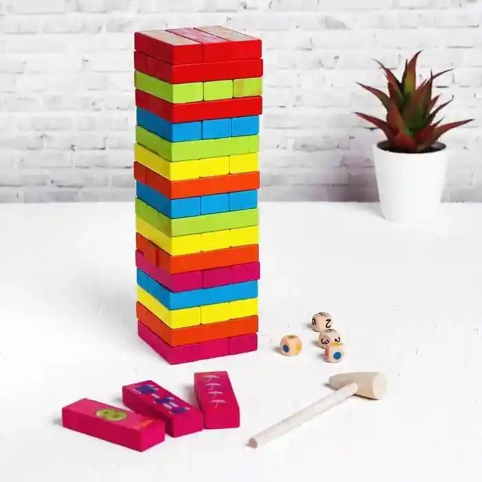 Jenga Didáctica Infantil Números, Conteo, Suma Y Resta