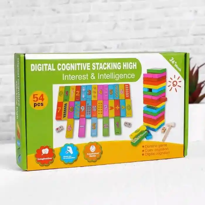 Jenga Didáctica Infantil Números, Conteo, Suma Y Resta