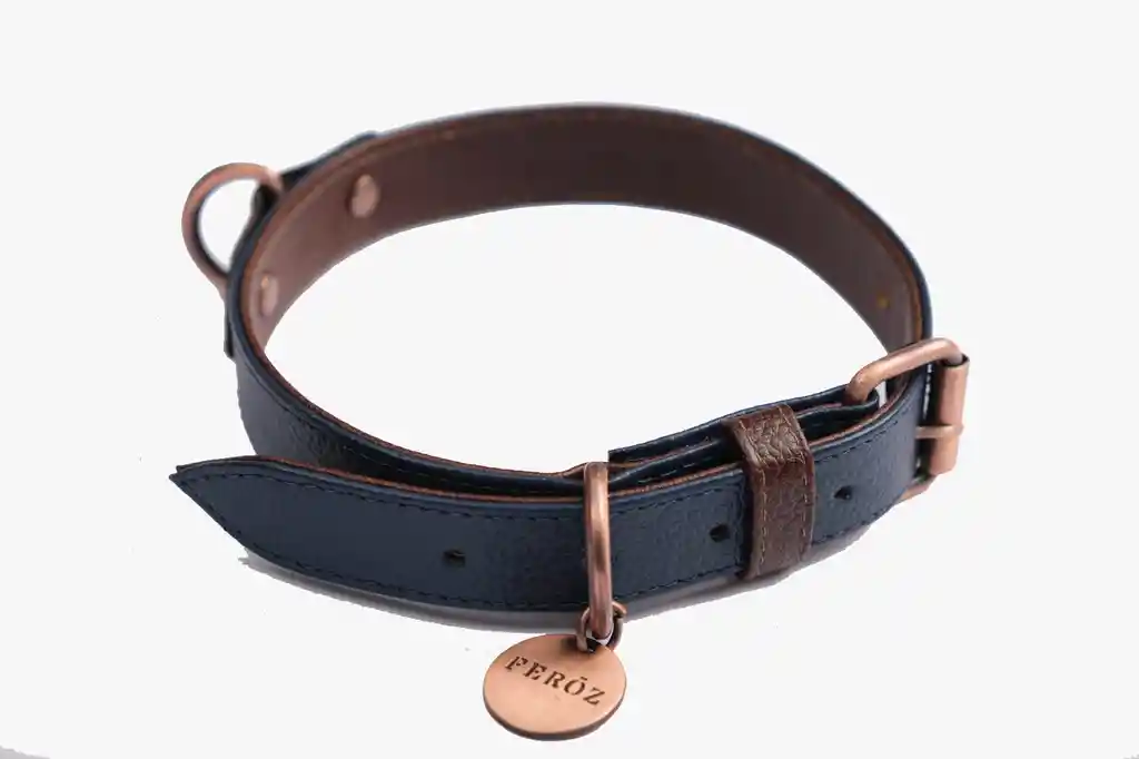 Collar Cuero Navy Y Cafe Talla Xs