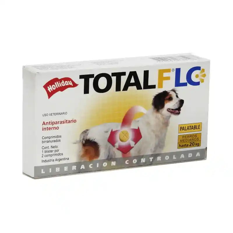 Total Flc Antiparasitario Interno Para Perros Medianos