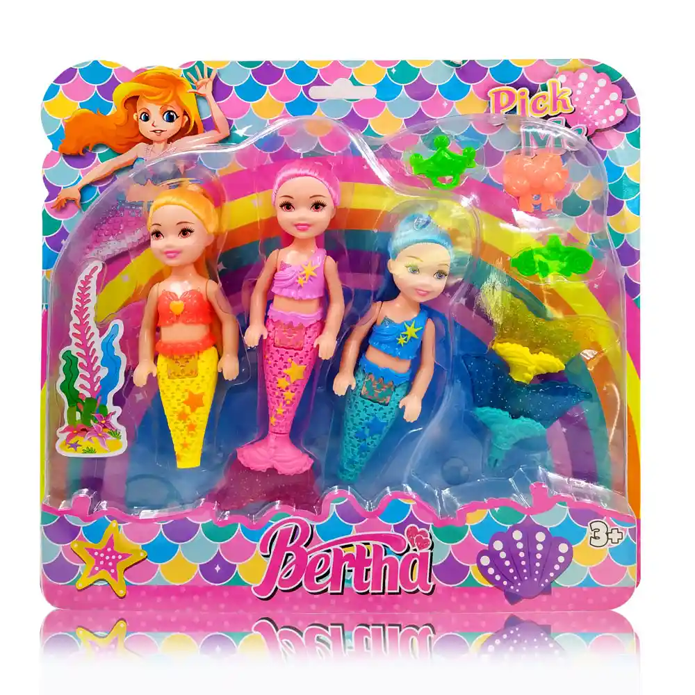 Muñecas Sirenas Juguetes Cola Removible Juguetería